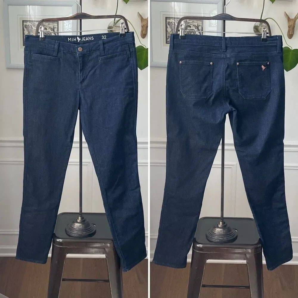 MIH Jeans Ellsworth High Rise Skinny Jeans Dark Blue 32